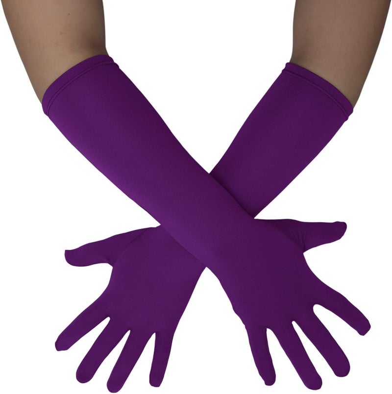 Sheface Men's and Women's 15'' Long Spandex Banquet Party Wedding Gloves - Stretchy Costumes - Image 1
